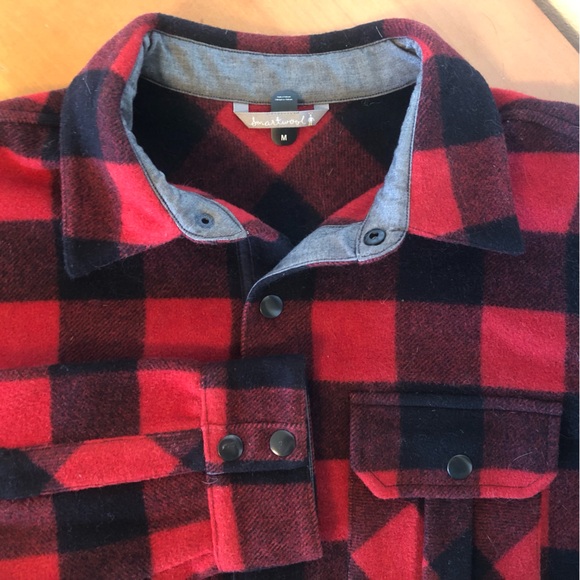 Smartwool Hombre Chaqueta Tipo Camisa Anchor Line, Rhythmic Red Plaid, M
